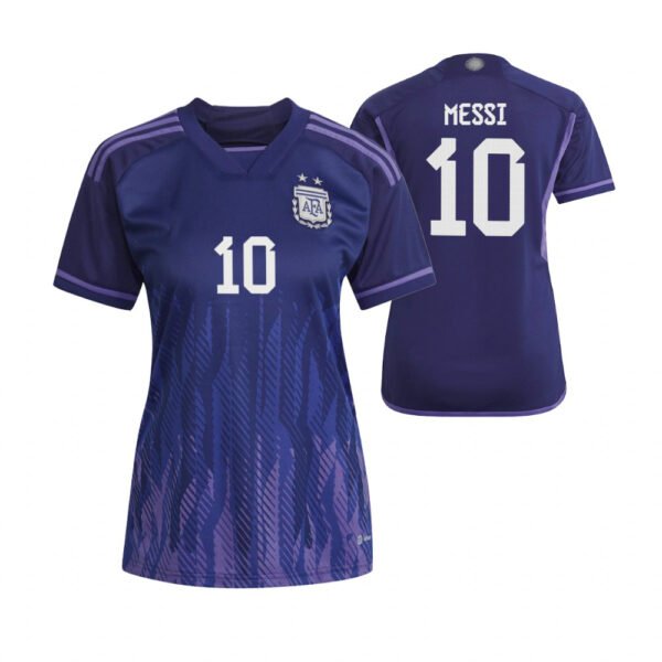 Frauen Argentinien Lionel Messi 10 Away Trikot WM 2022