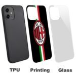 AC Mailand Stoßfest Glaskasten Handyhüllen & Cover Für IPhone 12