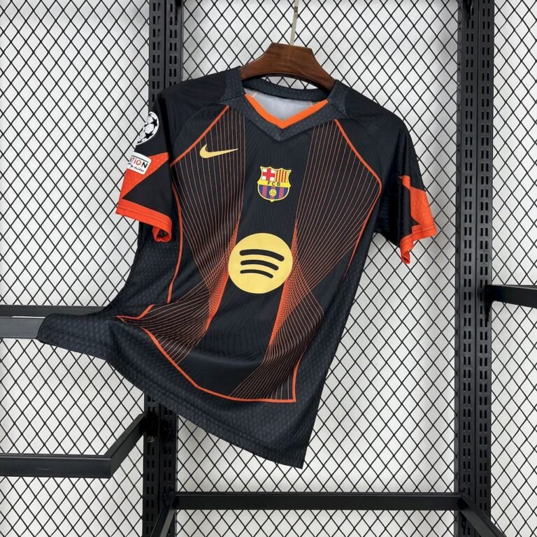 FC Barcelona Champions League Konzept Sondertrikot 2025-2026 - Schwarz Orange