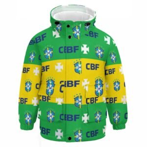 Brasilien Kinder Winddicht Outdoorjacke Mit Kapuze Sweatjacke Windbreaker