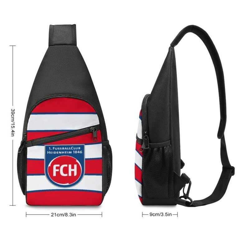 FC Heidenheim Crossbody Backpack Leichte Umhängetaschen Sling-Rucksack