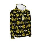 Borussia Dortmund Lässiges Sweatshirt-Set 2 Sätze Kapuzen-Sweatpants