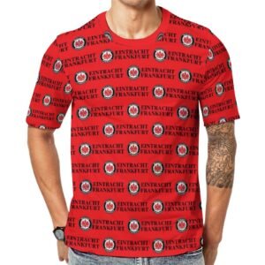 Eintracht Frankfurt Unisex 3D Vollständig Druck Kurzarm T-Shirts Beiläufige Tee Tops