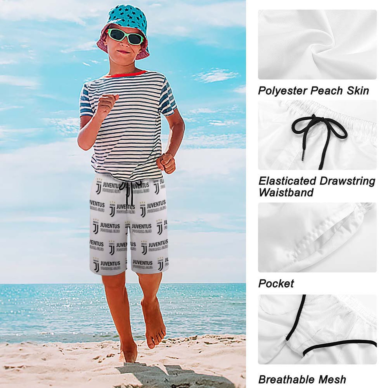 Juventus FC Kinder Badehose,Strandshorts Sommer Jogginghose,Strandhosen Juventus FC Kinder Badehose,Strandshorts Sommer Jogginghose,Strandhosen