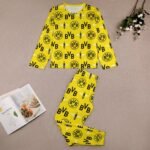 Borussia Dortmund Langarm Pyjama-Set Schlafanzüge Kinder Baumwolle Nachtwäsche Für Mädchen Jungen