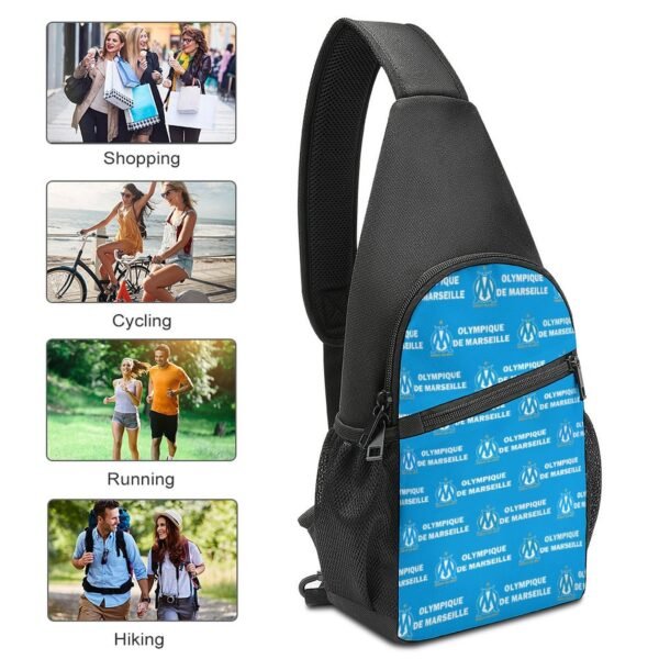 Olympique De Marseille Crossbody Backpack Leichte Umhängetaschen Sling-Rucksack