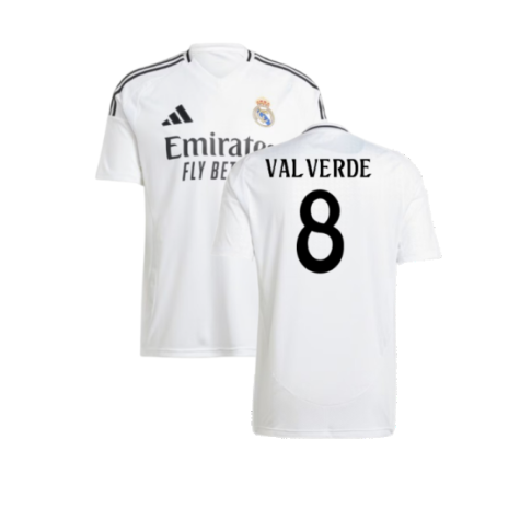 Real Madrid Federico Valverde 8 Home Trikot 2024-2025 Real Madrid Federico Valverde 8 Home Trikot 2024-2025