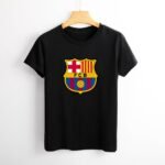 Fc Barcelona Damen Kurzarm Rundhals T-Shirt Casual Sommer Tops