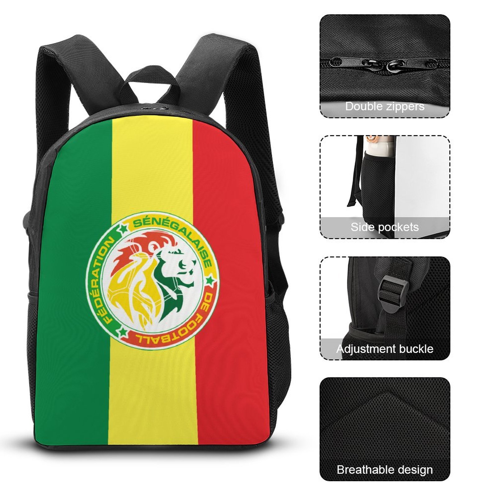 Senegal Student Schulranzen Lunchbag Stifttasche Kombination Senegal Student Schulranzen Lunchbag Stifttasche Kombination