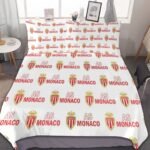AS Monaco Bettwäscheset 3 Stück Kinder Erwachsene Steppdeckenbezug Steppdeckenbezug Multi Size Laken Set