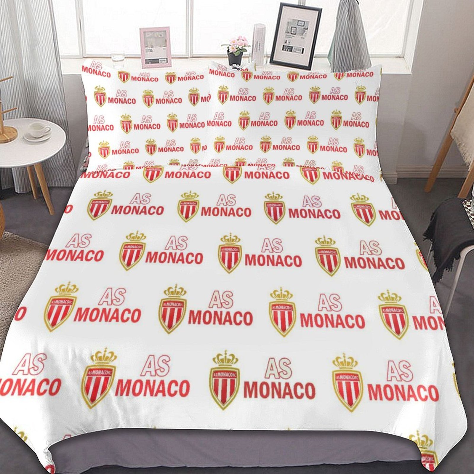 AS Monaco Bettwäscheset 3 Stück Kinder Erwachsene Steppdeckenbezug Steppdeckenbezug Multi Size Laken Set AS Monaco Bettwäscheset 3 Stück Kinder Erwachsene Steppdeckenbezug Steppdeckenbezug Multi Size Laken Set