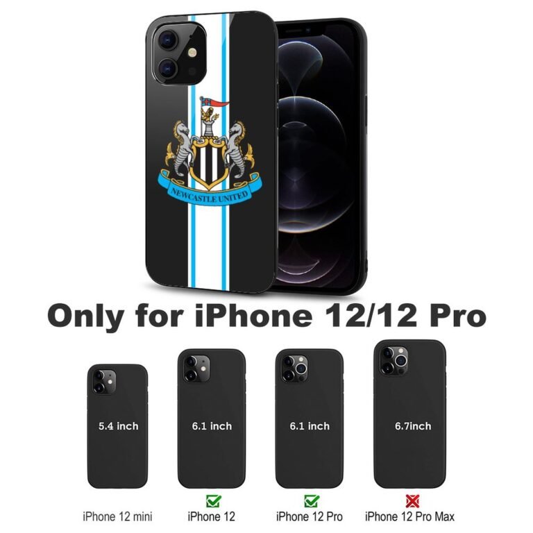 Newcastle United Stoßfest Glaskasten Handyhüllen & Cover Für IPhone 12
