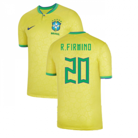 Brasilien Roberto Firmino 20 Home Trikot WM 2022 Brasilien Roberto Firmino 20 Home Trikot WM 2022