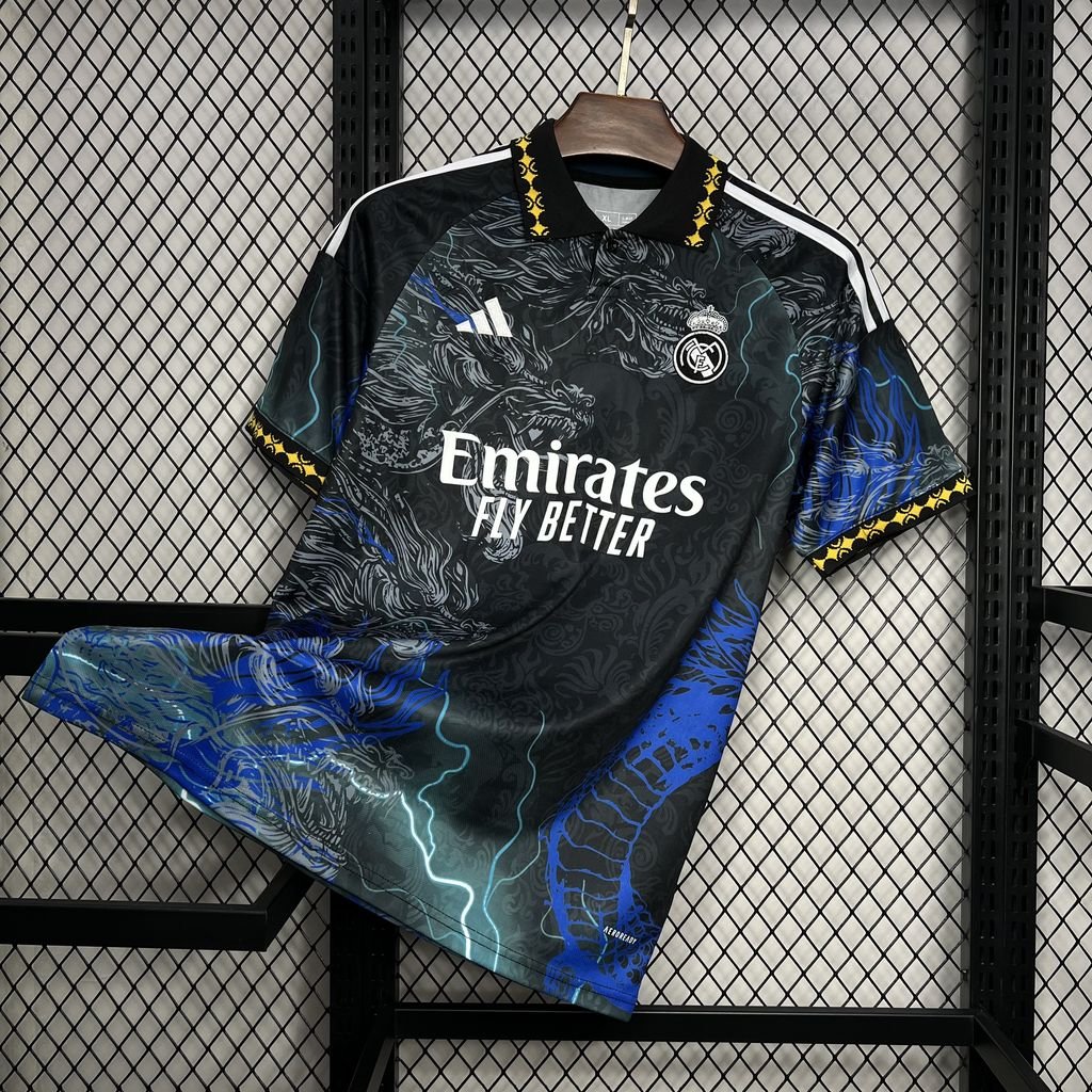 Real Madrid Drache Sondertrikot 2024-2025 - Schwarz Real Madrid Drache Sondertrikot 2024-2025 - Schwarz