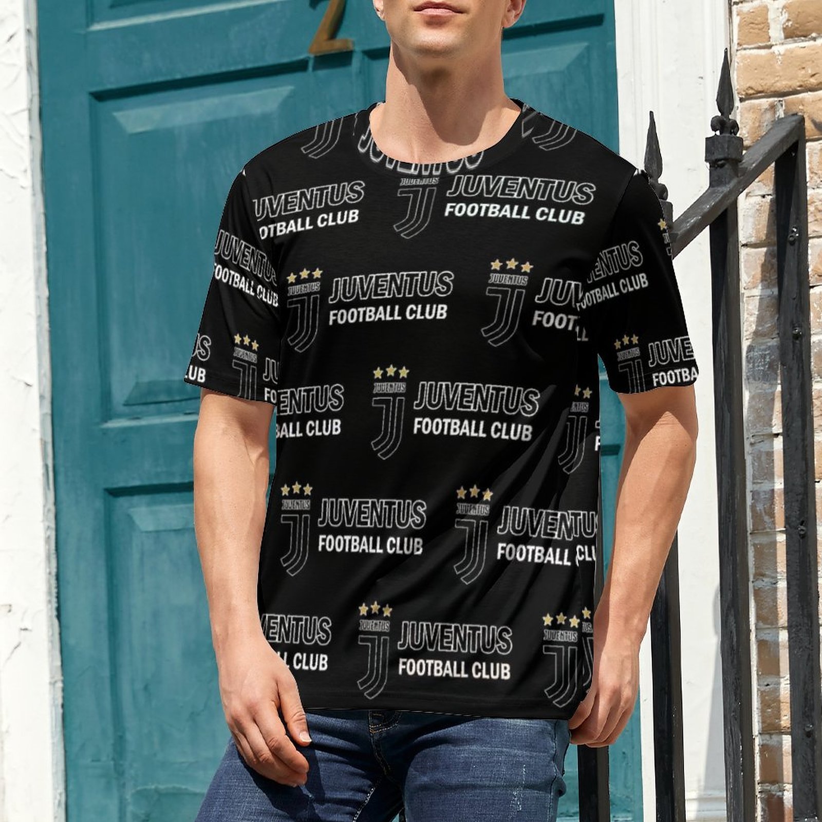 Juventus FC Unisex 3D Vollständig Druck Kurzarm T-Shirts Beiläufige Tee Tops Juventus FC Unisex 3D Vollständig Druck Kurzarm T-Shirts Beiläufige Tee Tops