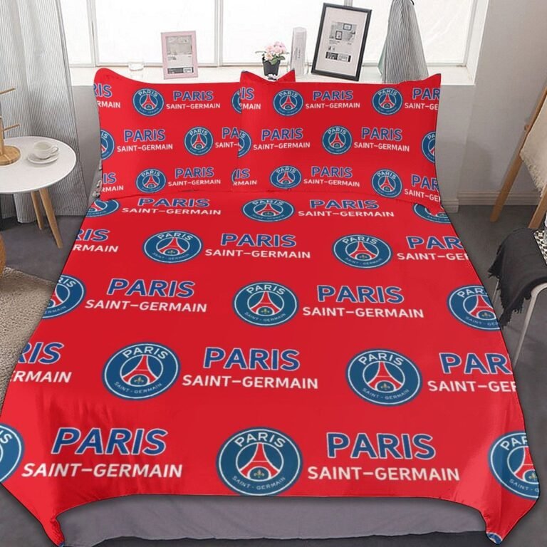 Paris Saint-Germain Bettwäscheset 3 Stück Kinder Erwachsene Steppdeckenbezug Steppdeckenbezug Multi Size Laken Set