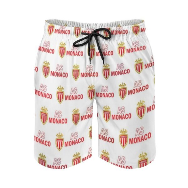 AS Monaco Herren Badehose Schnelltrocknende Strandshorts Mit Tasche Kordelzug Shorts