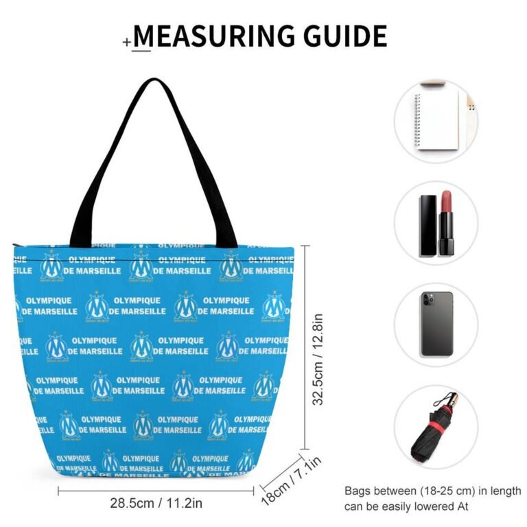 Olympique De Marseille Frauen Tragetasche Oxford-Stoff Einkaufsbeutel Tote Bag