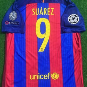 FC Barcelona Luis Suarez 9 Home Retro Trikot 2016-2017