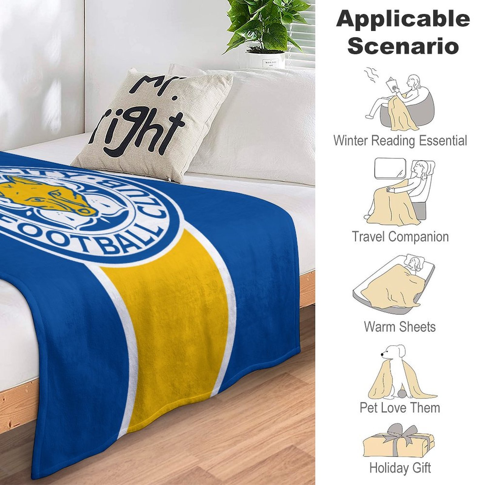 Leicester City Decken, Superweiche Decken, Verschiedene Größen Von Decken Leicester City Decken, Superweiche Decken, Verschiedene Größen Von Decken