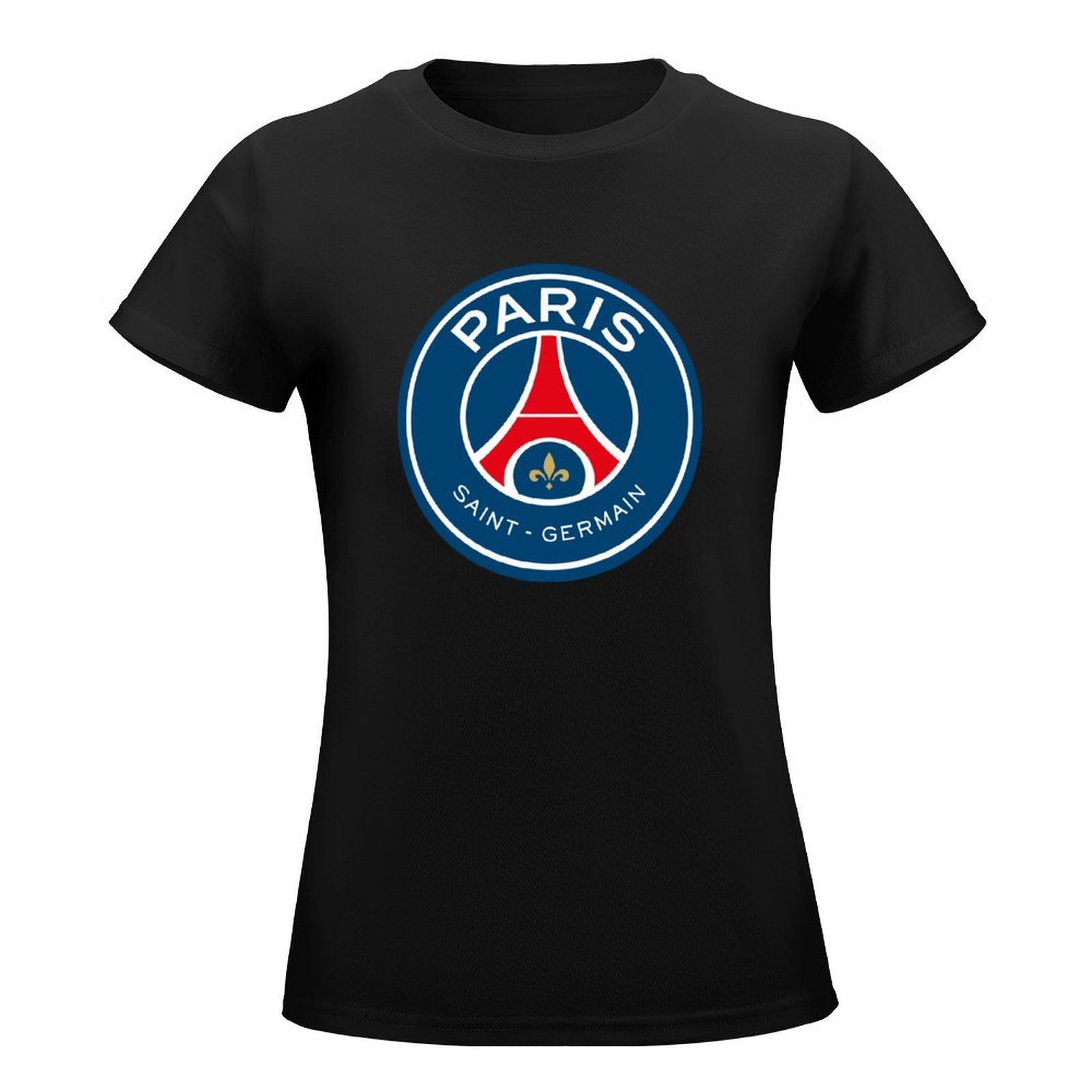 Paris Saint-Germain Damen Kurzarm Rundhals T-Shirt Casual Sommer Tops Paris Saint-Germain Damen Kurzarm Rundhals T-Shirt Casual Sommer Tops