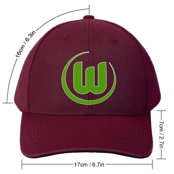 Unisex VfL Wolfsburg Baseball Cap Verstellbar Reine Farbe Baseballkappe Mütze