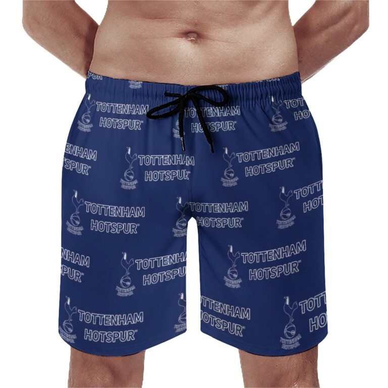 Tottenham Hotspur Herren Badehose Schnelltrocknende Strandshorts Mit Tasche Kordelzug Shorts