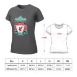 FC Liverpool Damen Kurzarm Rundhals T-Shirt Casual Sommer Tops