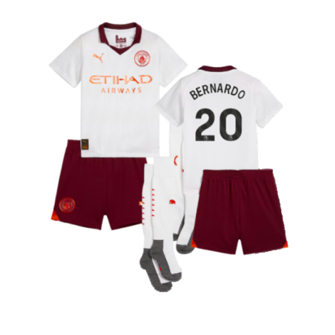 Man City Bernardo Silva 20 Auswärtstrikot Kinder Mini Kit 2023-2024