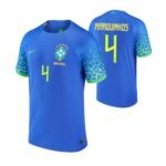 Brasilien Marquinhos 4 Away Trikot WM 2022