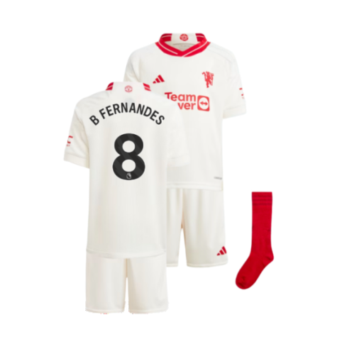 Manchester United Bruno Fernandes 8 Third Trikot Kinder Mini Kit 2023-2024