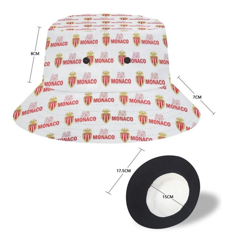 AS Monaco Karomuster Sommer Sonnenhut Reversible Bucket Hat