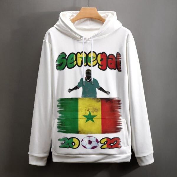 Senegal 2022 Gefütterte Plüsch Kapuzenpulli Dick Herren Hoodies Sweatshirt Langarm Warm