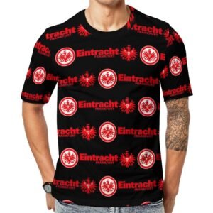 Eintracht Frankfurt 3D Vollständig Druck Kurzarm T-Shirts Beiläufige Tee Tops