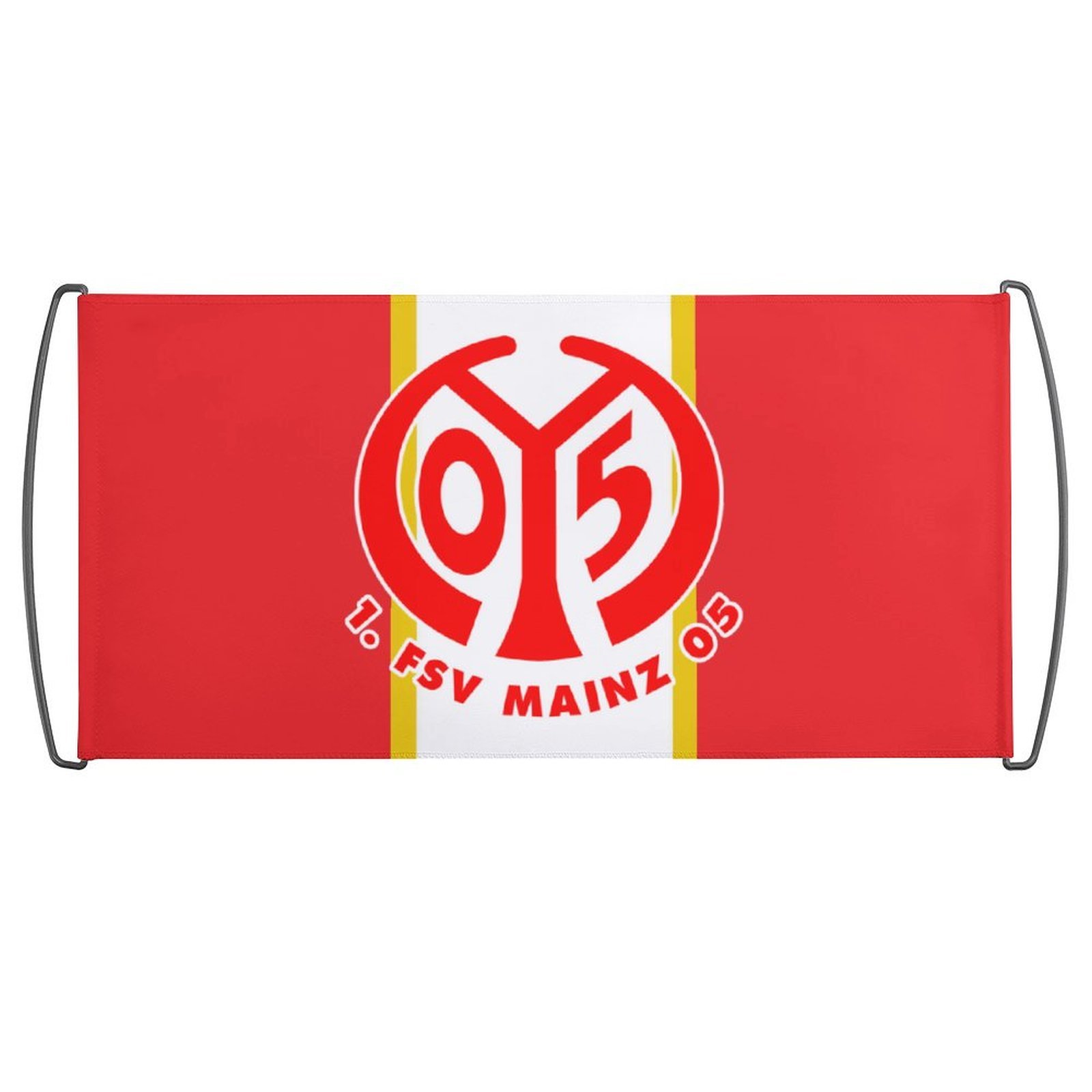 FSV Mainz 05 Transparente Beim Fußballspiel, Fans Schwenken Fahnen FSV Mainz 05 Transparente Beim Fußballspiel, Fans Schwenken Fahnen