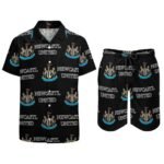 Newcastle United Lässiges Strandbekleidungsset Kurzärmeliges Hemd Plus Strandhose