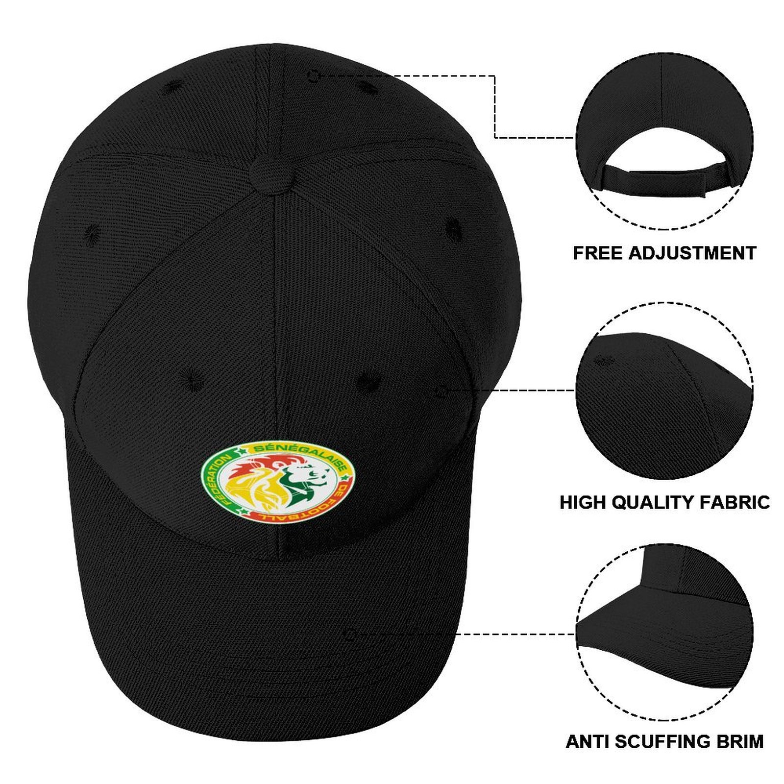 Senegal Baseball Cap Verstellbar Reine Farbe Baseballkappe Mütze Senegal Baseball Cap Verstellbar Reine Farbe Baseballkappe Mütze