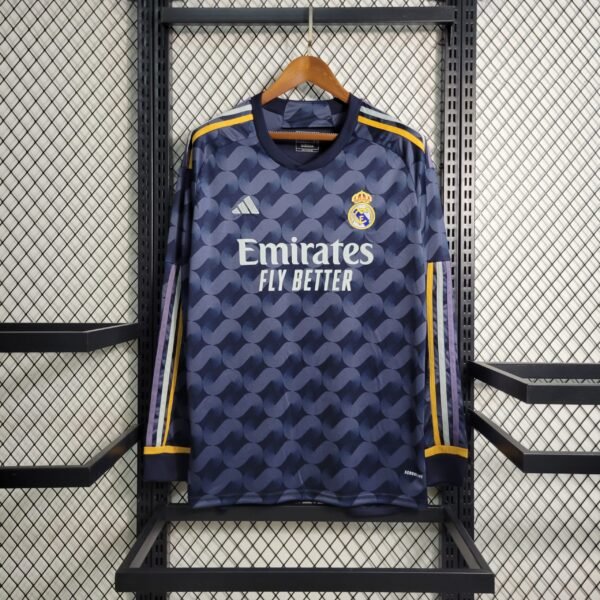 Real Madrid Langarm Away Trikot 2023-2024 - Schwarz