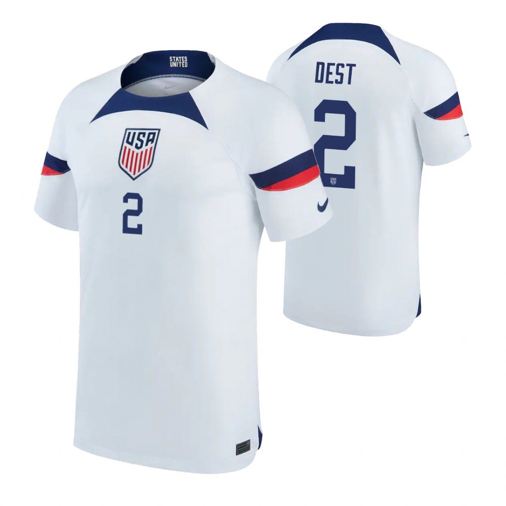 USA Sergino Dest 2 Home Trikot WM 2022 USA Sergino Dest 2 Home Trikot WM 2022