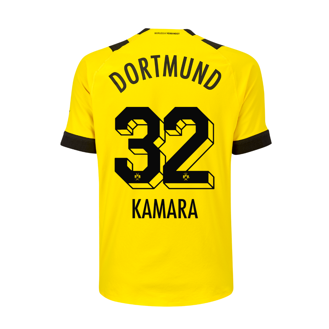 Borussia Dortmund Abdoulaye Kamara 32 Home Trikot 2022-2023 Borussia Dortmund Abdoulaye Kamara 32 Home Trikot 2022-2023
