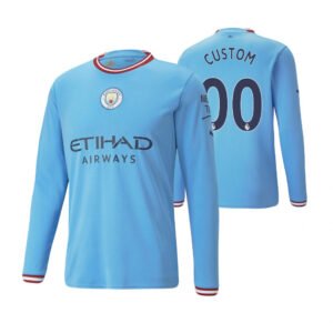Manchester City Langarm Home Trikot 2022-2023 ( Aufdruck Dein Name )