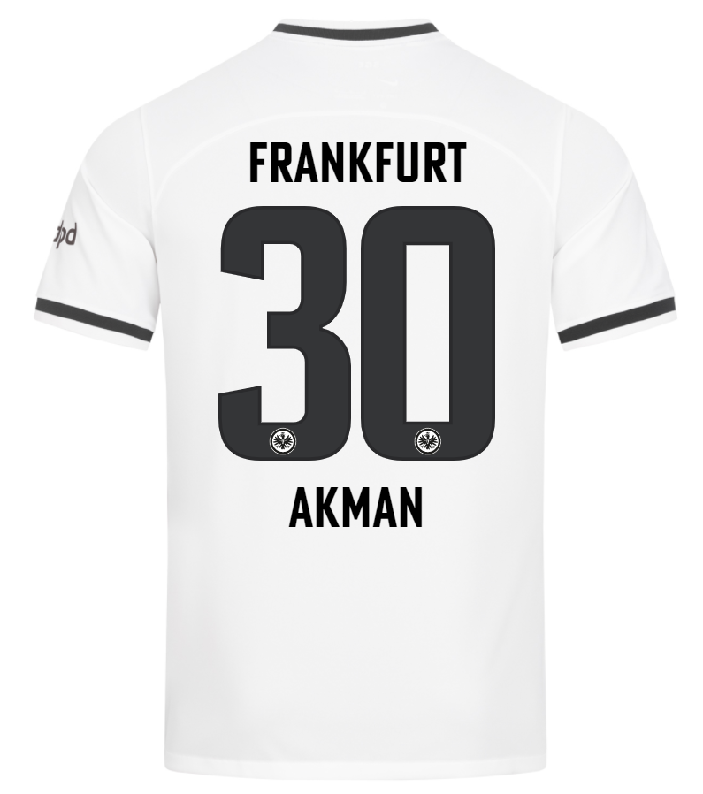 Eintracht Frankfurt Ali Akman 30 Trikot Heim 2022-2023 Eintracht Frankfurt Ali Akman 30 Trikot Heim 2022-2023