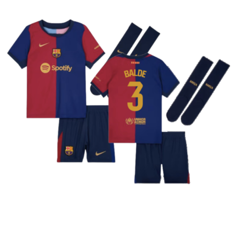 FC Barcelona Alejandro Balde 3 Heimtrikot Kinder Mini Kit 2024-2025