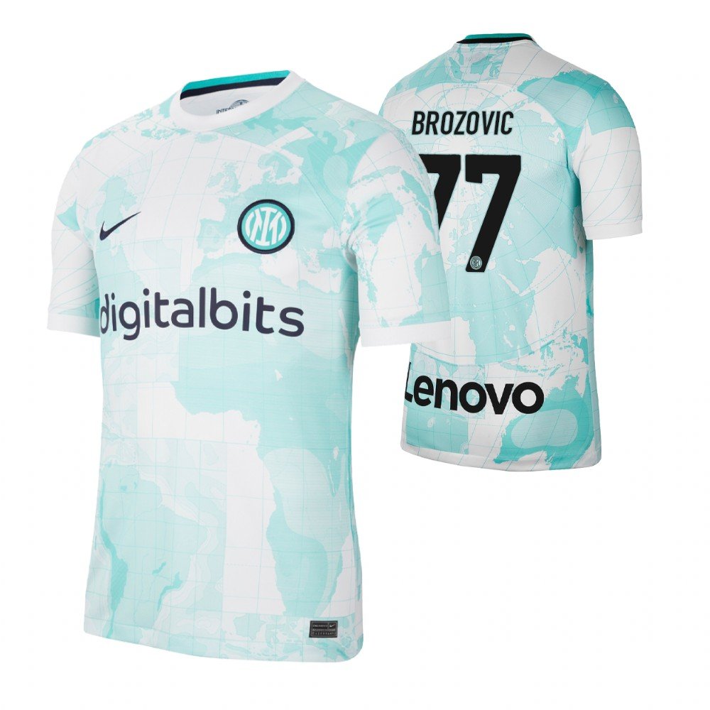 Inter Mailand Marcelo Brozovic 77 Away Trikot 2022-2023 Inter Mailand Marcelo Brozovic 77 Away Trikot 2022-2023