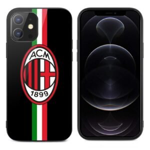 AC Mailand Stoßfest Glaskasten Handyhüllen & Cover Für IPhone 12