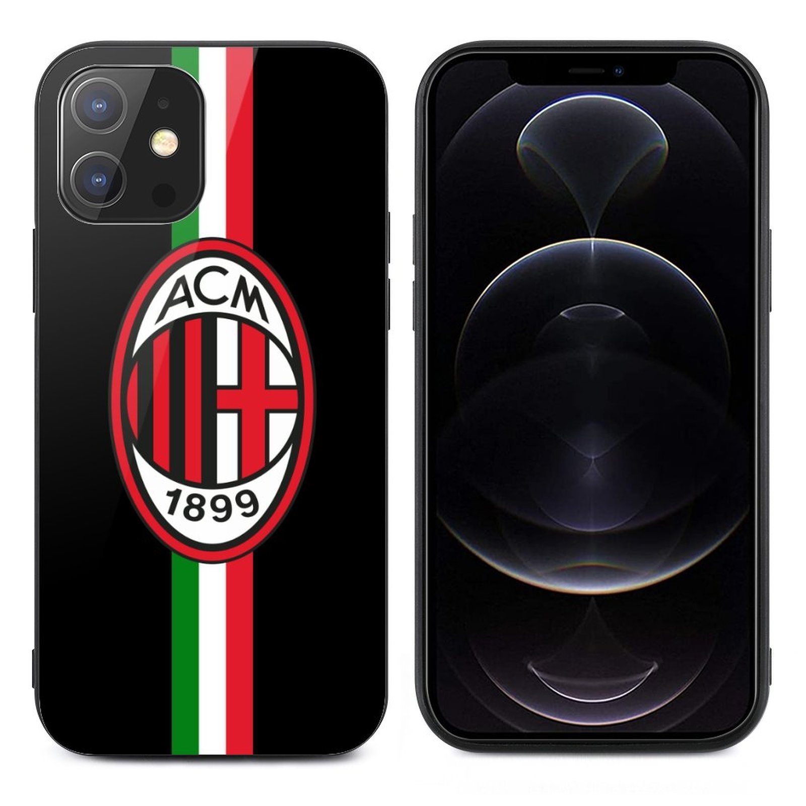 AC Mailand Stoßfest Glaskasten Handyhüllen & Cover Für IPhone 12 AC Mailand Stoßfest Glaskasten Handyhüllen & Cover Für IPhone 12