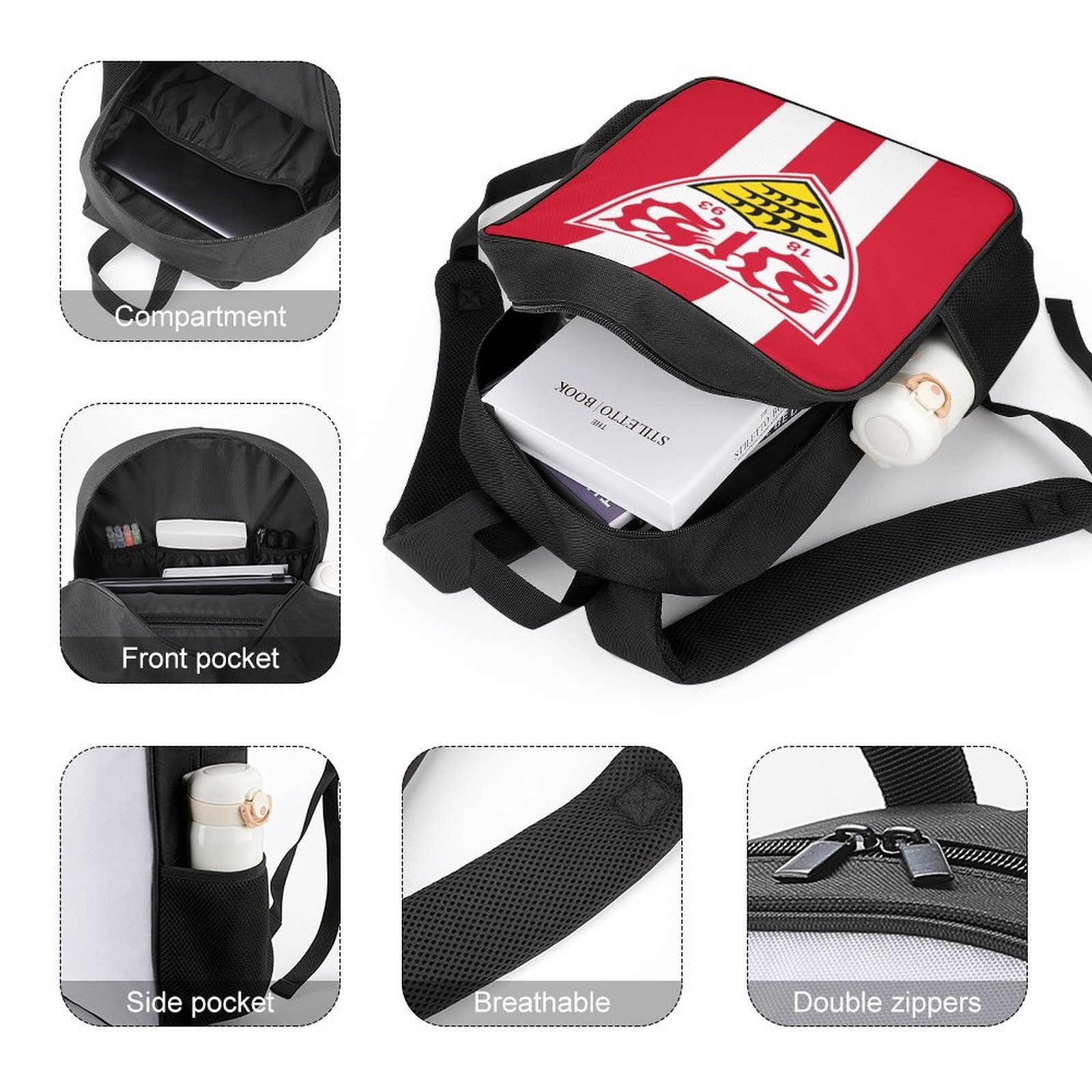 VfB Stuttgart Kinderschultaschen Rucksäcke Für Jungen Und Mädchen VfB Stuttgart Kinderschultaschen Rucksäcke Für Jungen Und Mädchen