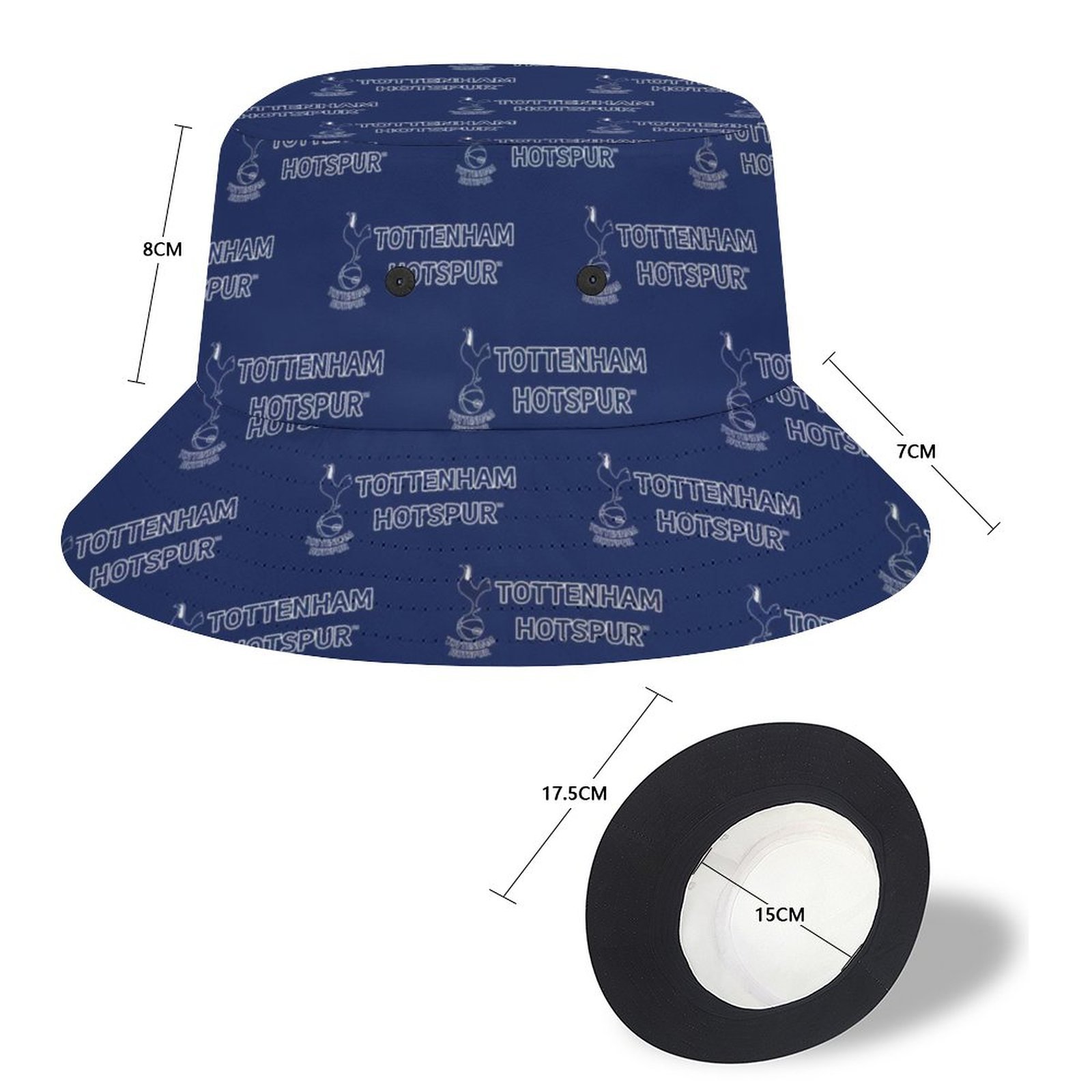 Tottenham Hotspur Karomuster Sommer Sonnenhut Reversible Bucket Hat Tottenham Hotspur Karomuster Sommer Sonnenhut Reversible Bucket Hat