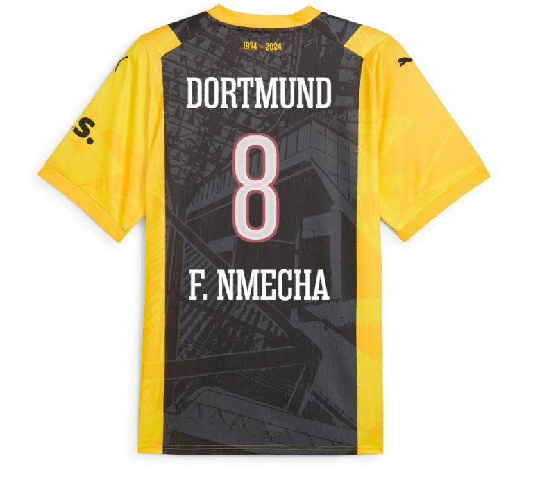 Borussia Dortmund Felix Nmecha 50-jährige Jubiläum Sondertrikot 2023-2024