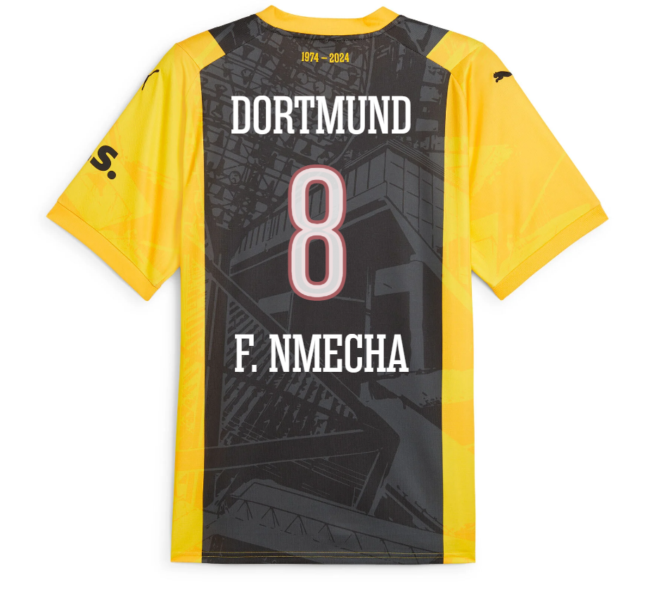 Borussia Dortmund Felix Nmecha 50-jährige Jubiläum Sondertrikot 2023-2024 Borussia Dortmund Felix Nmecha 50-jährige Jubiläum Sondertrikot 2023-2024